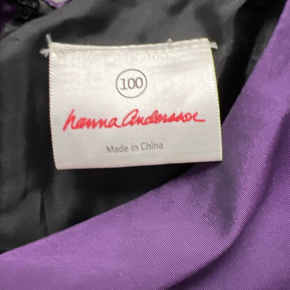 Hanna‎ Anderson Youth Girls Formal Crew Neck Ballgown Dress Size 100 Purple - Picture 3 of 5